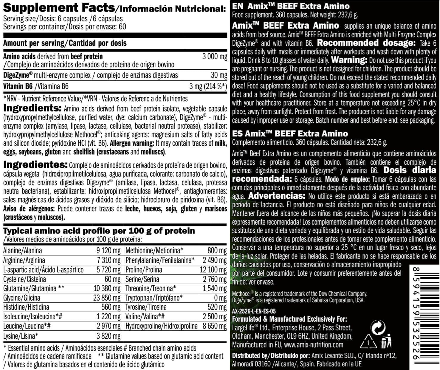 Información nutricional