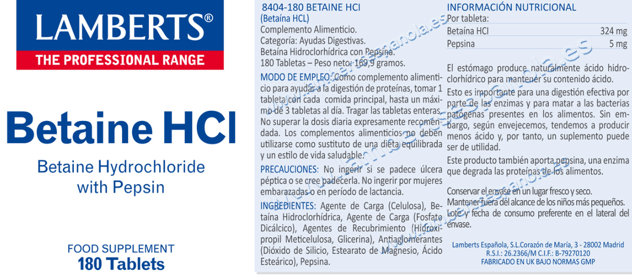 Información nutricional
