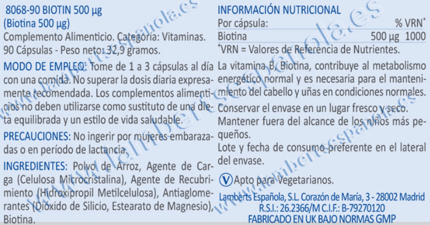 Información nutricional