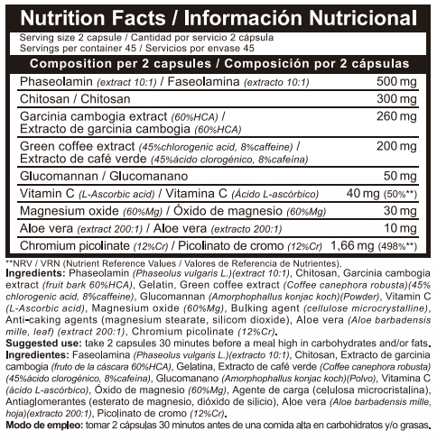 Información nutricional