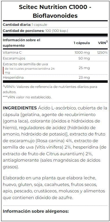 Información nutricional
