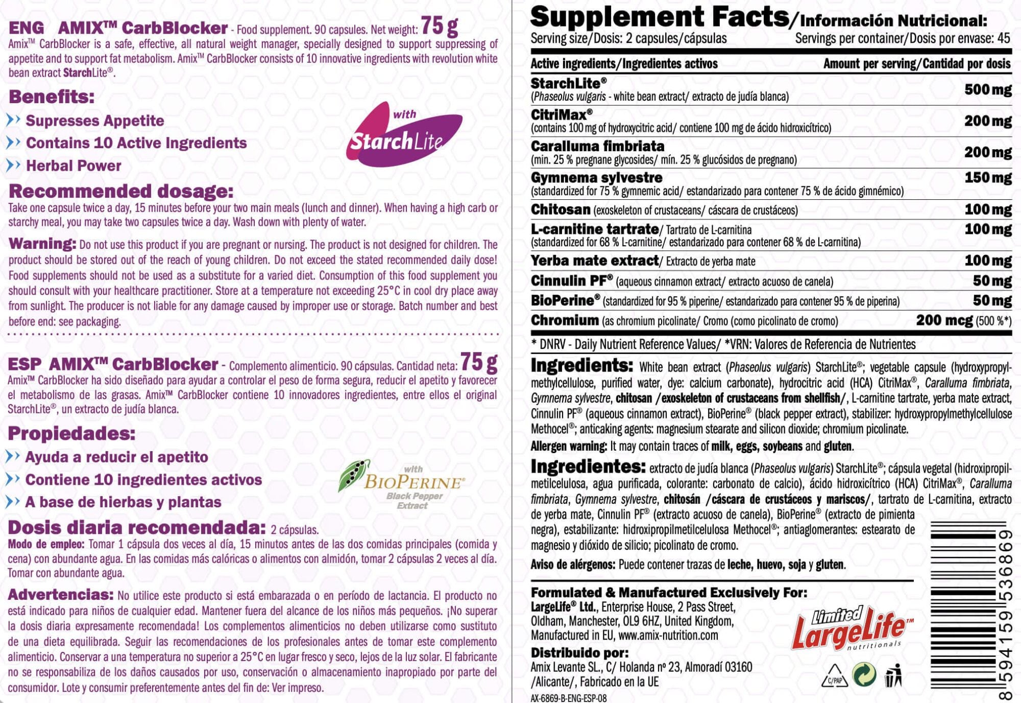 Información nutricional