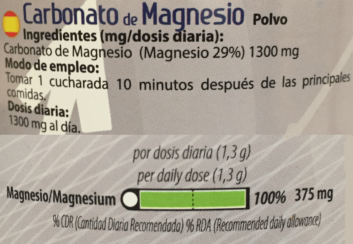 Información nutricional