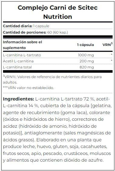 Información nutricional