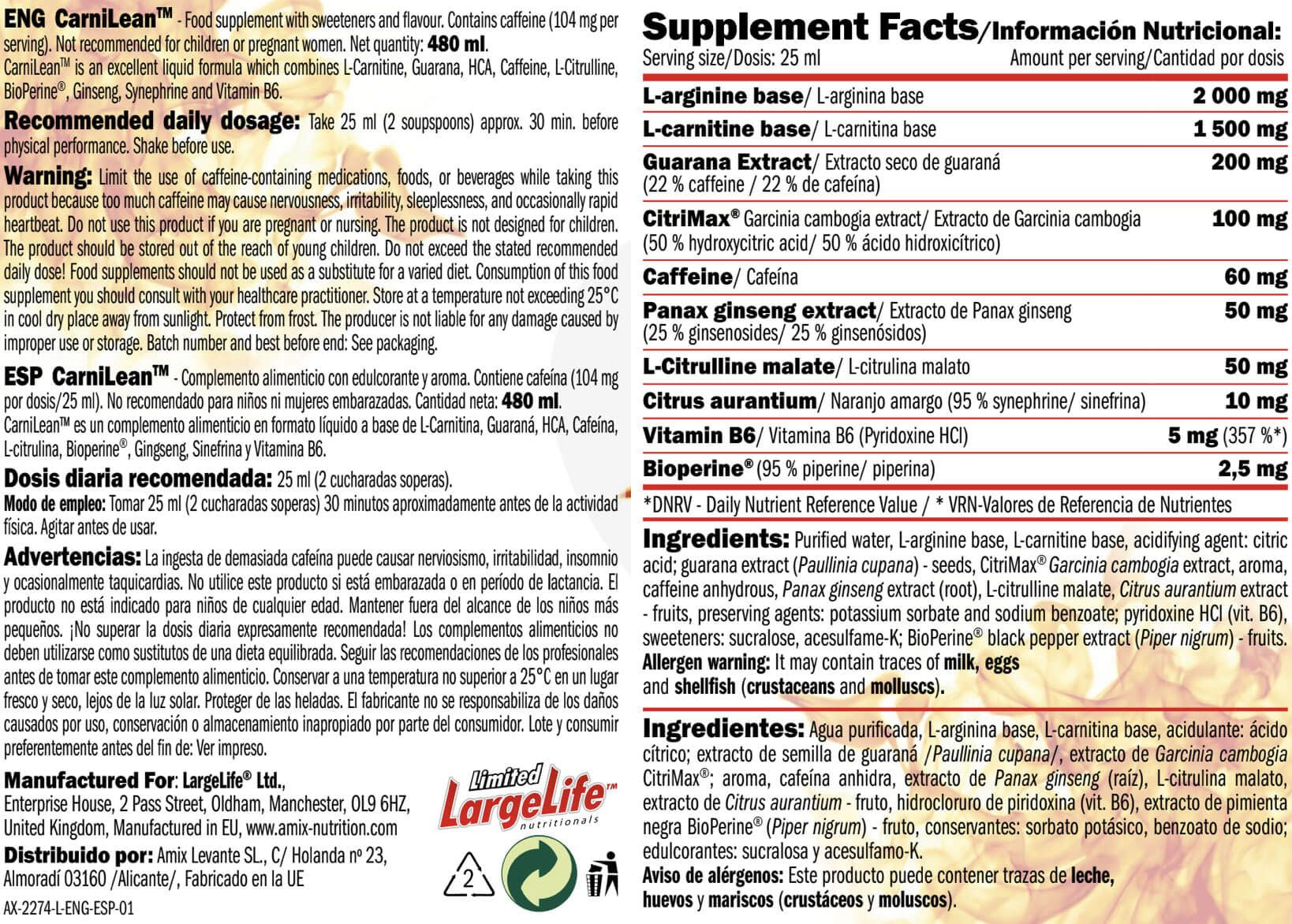 Información nutricional