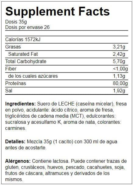 Información nutricional