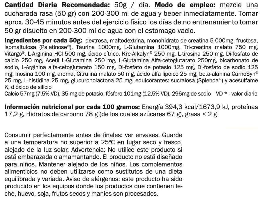 Información nutricional