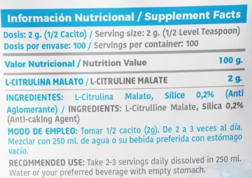 Información nutricional