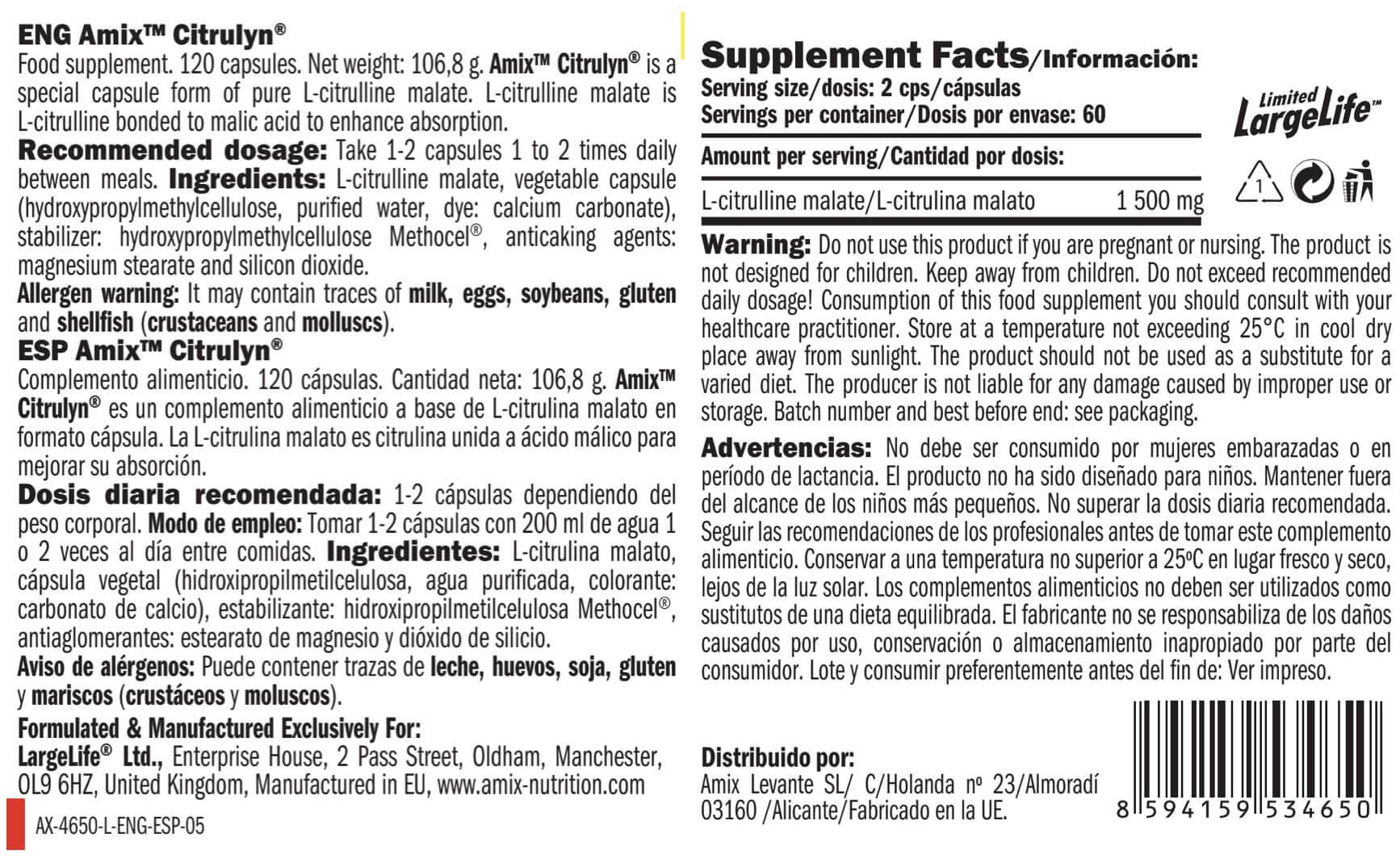 Información nutricional