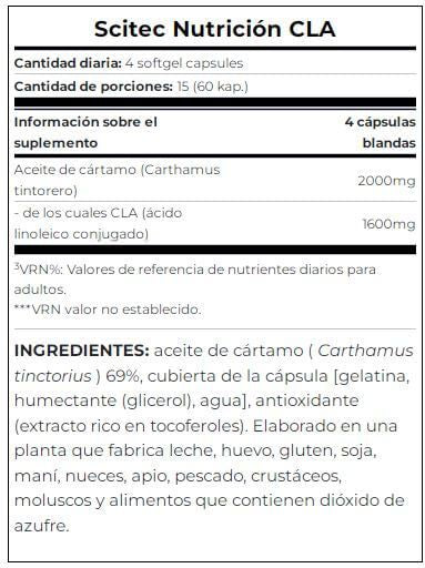 Información nutricional
