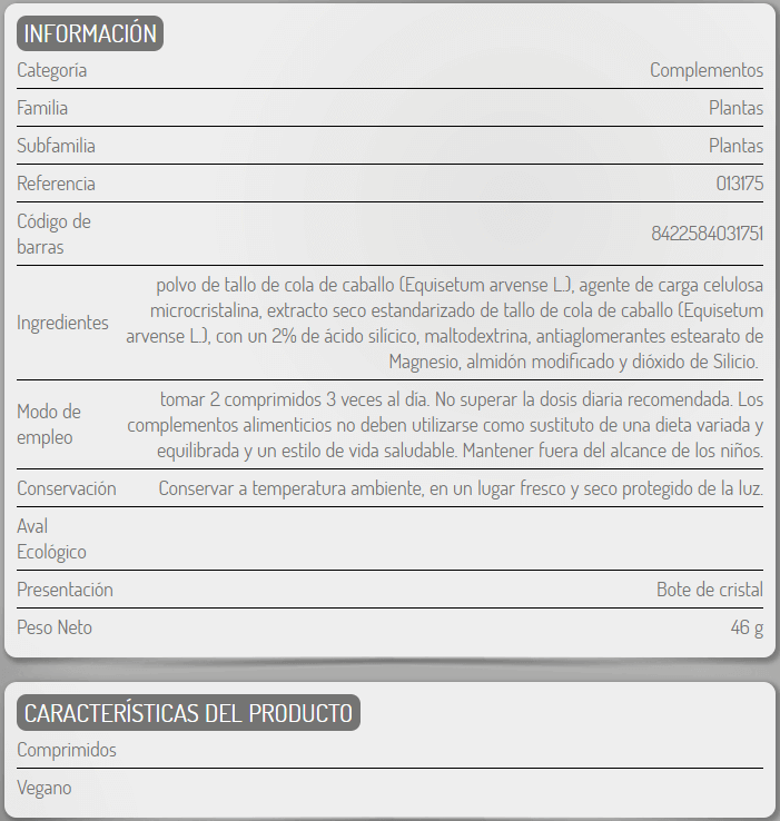 Información nutricional