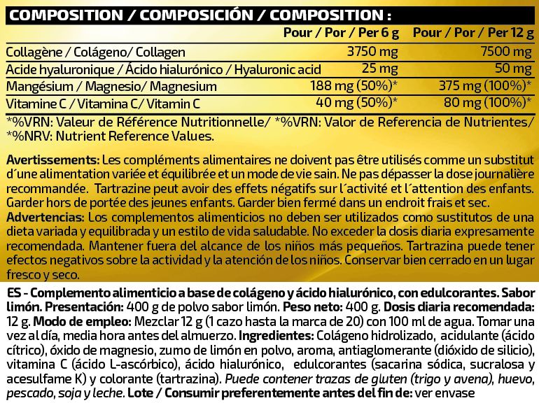 Información nutricional