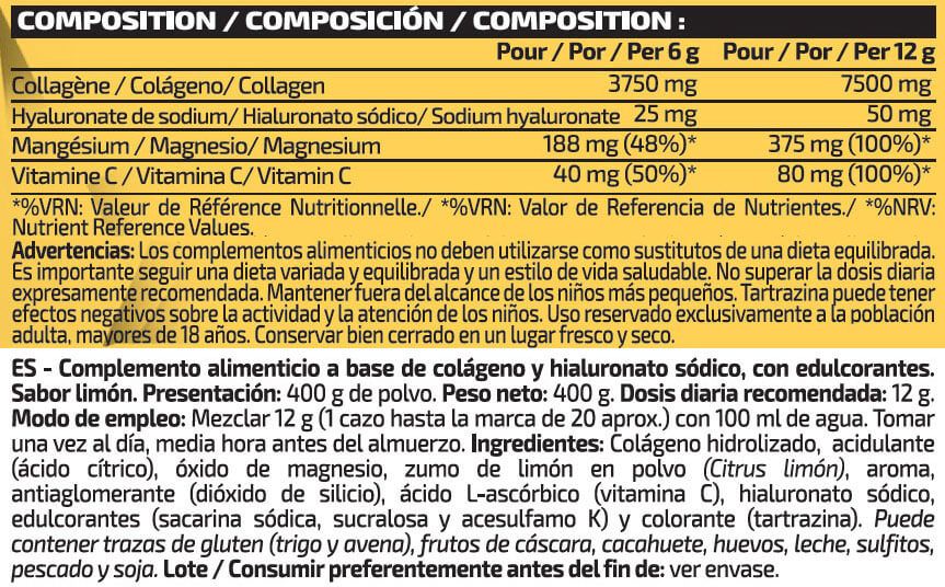 Información nutricional