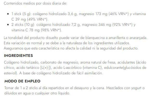 Información nutricional