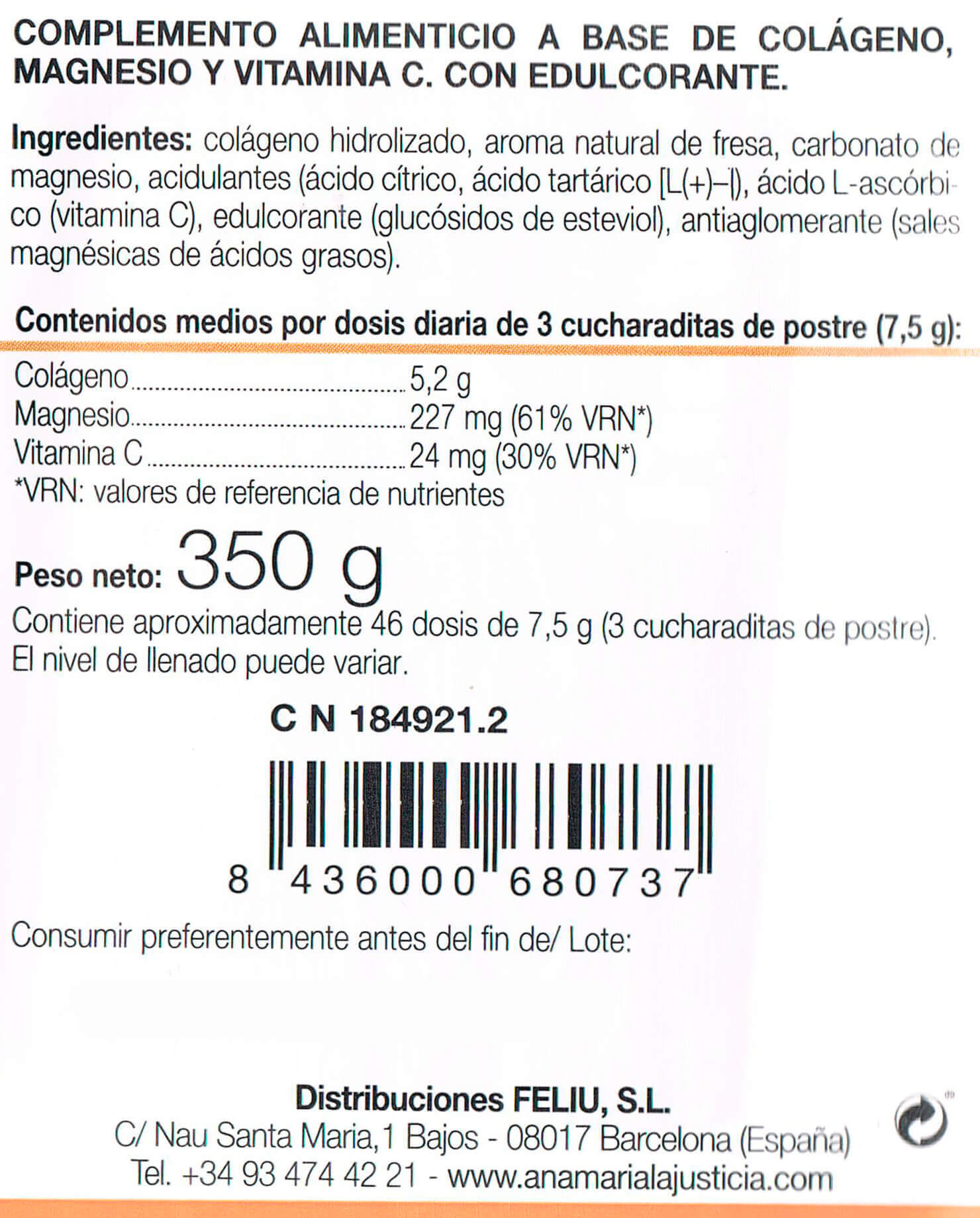 Información nutricional