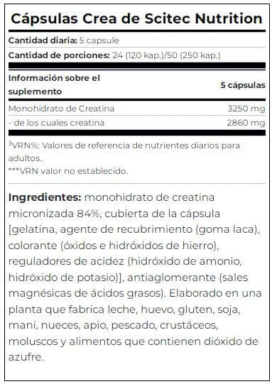 Información nutricional