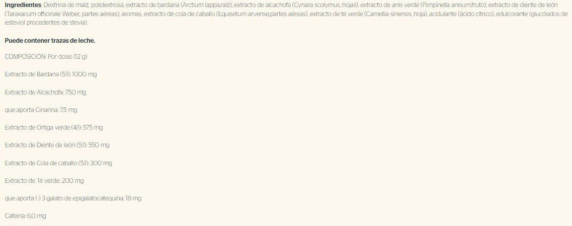 Información nutricional
