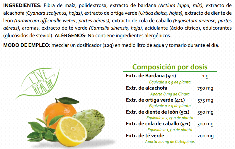 Información nutricional