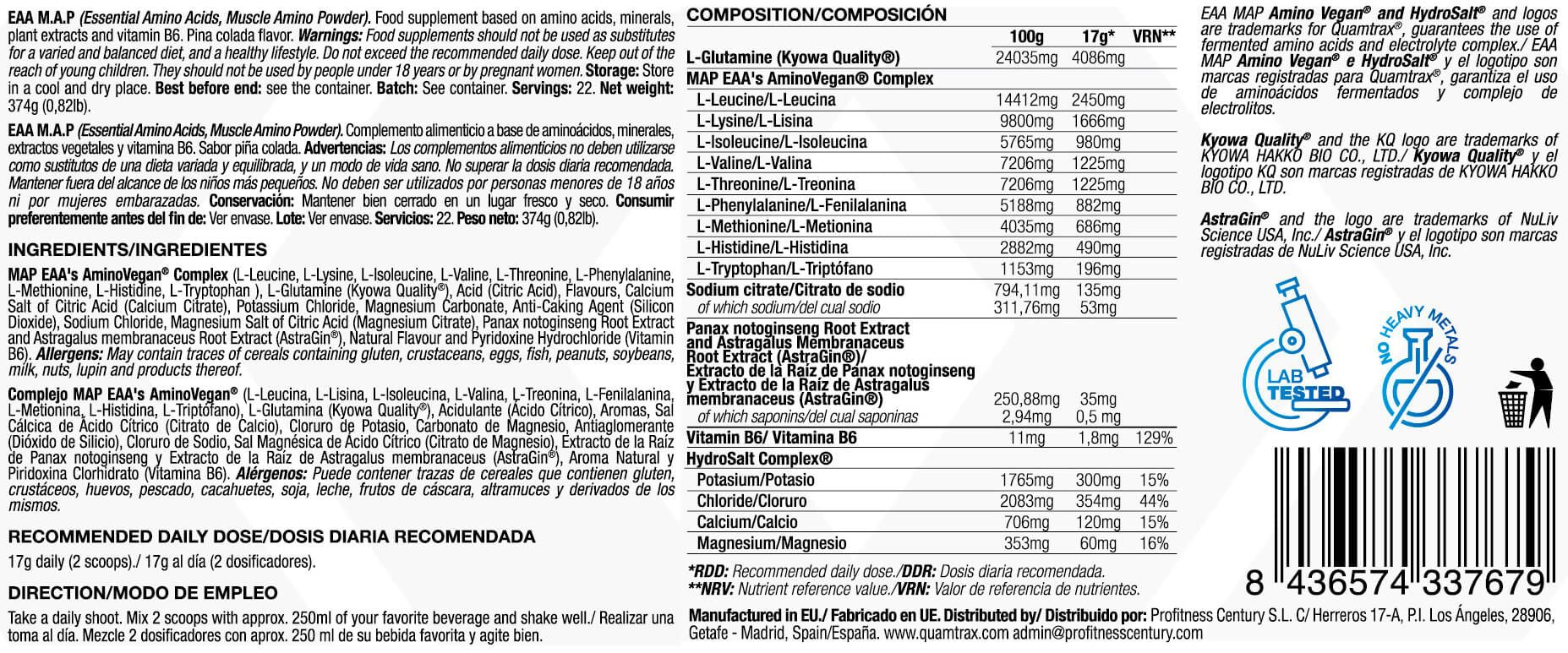 Información nutricional