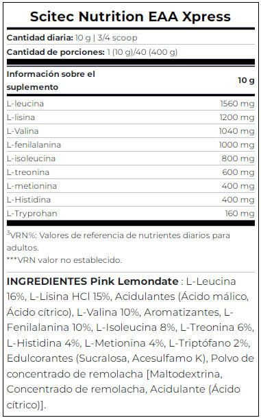 Información nutricional