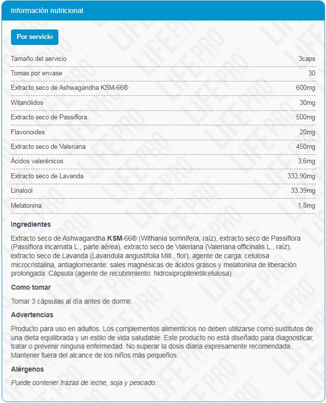 Información nutricional