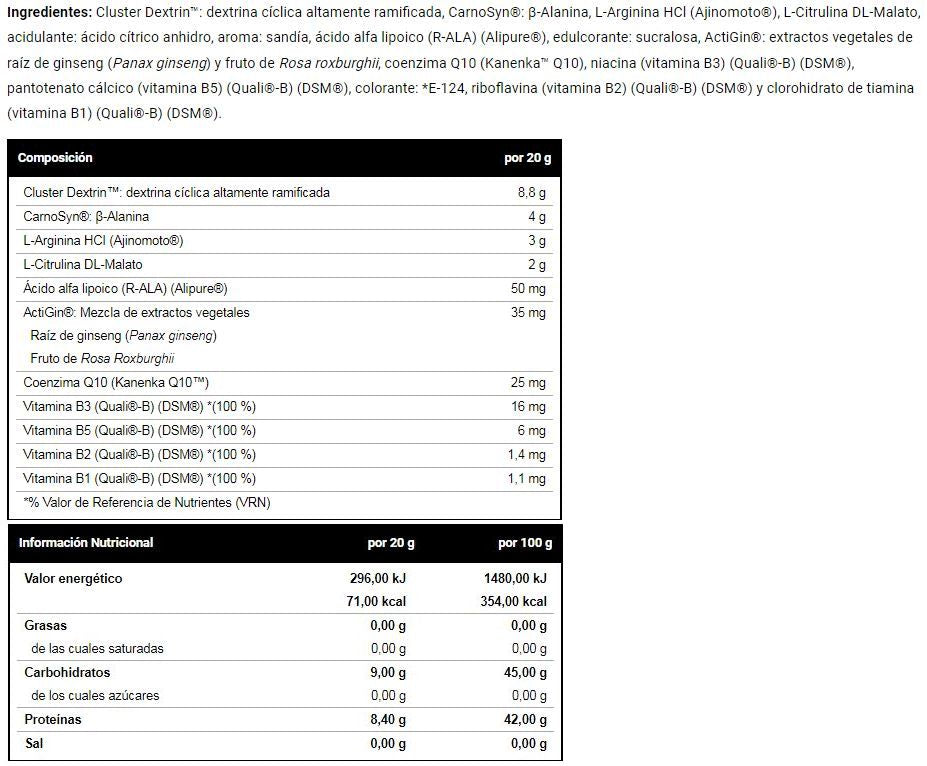 Información nutricional