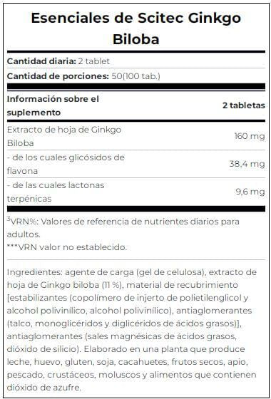 Información nutricional