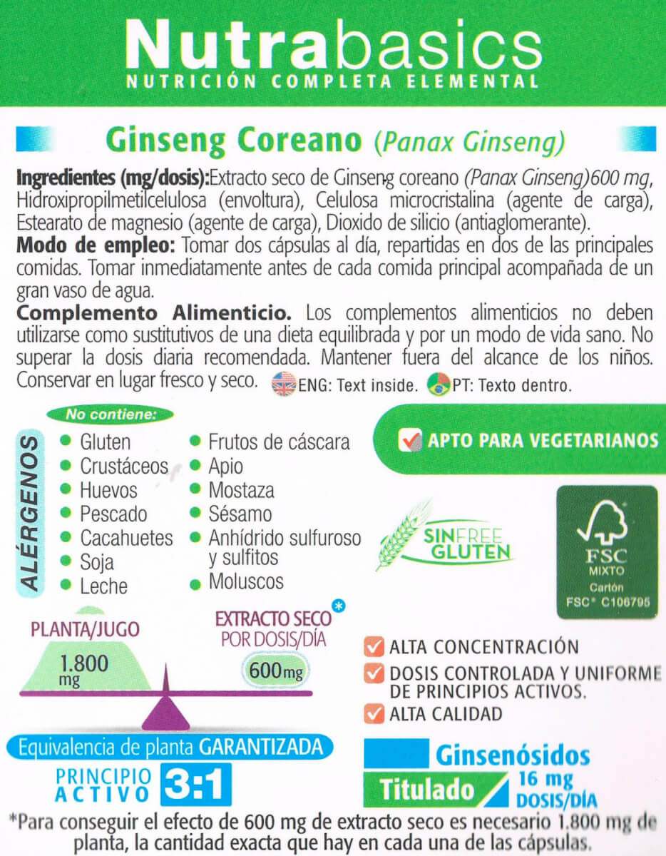 Información nutricional
