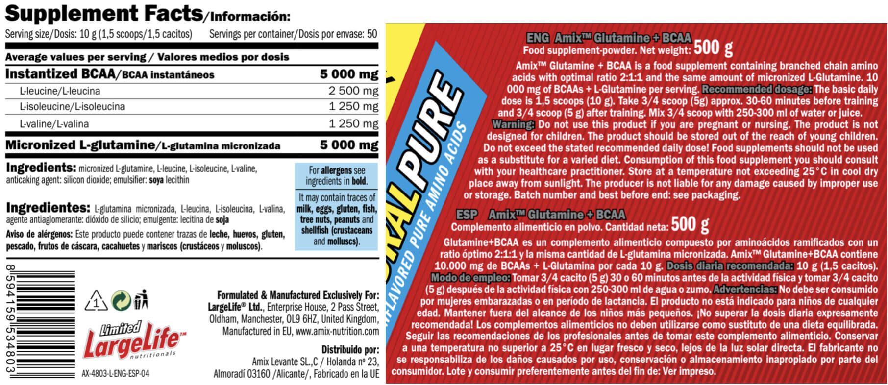 Información nutricional