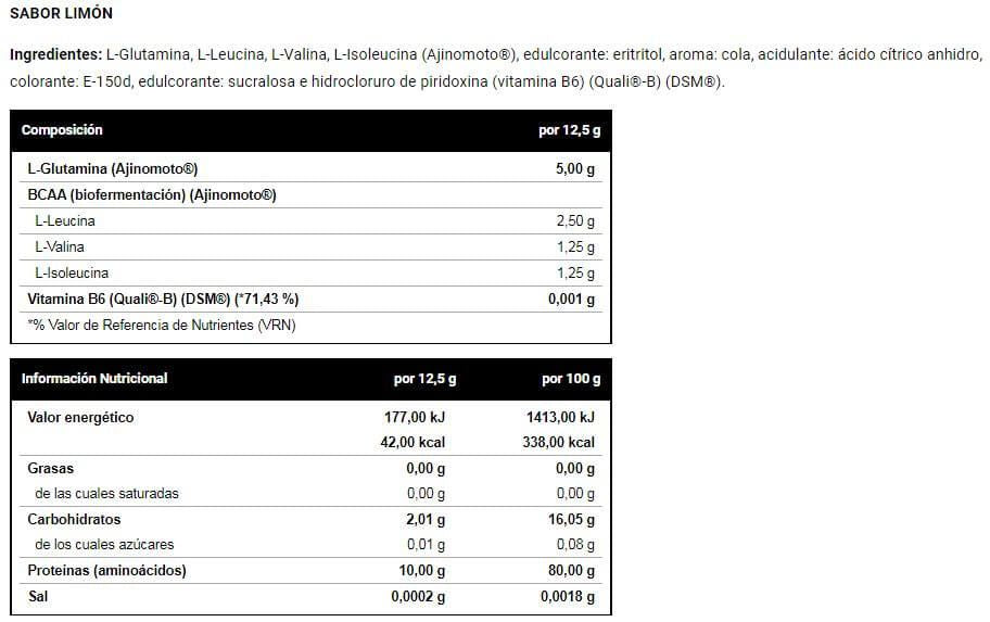 Información nutricional