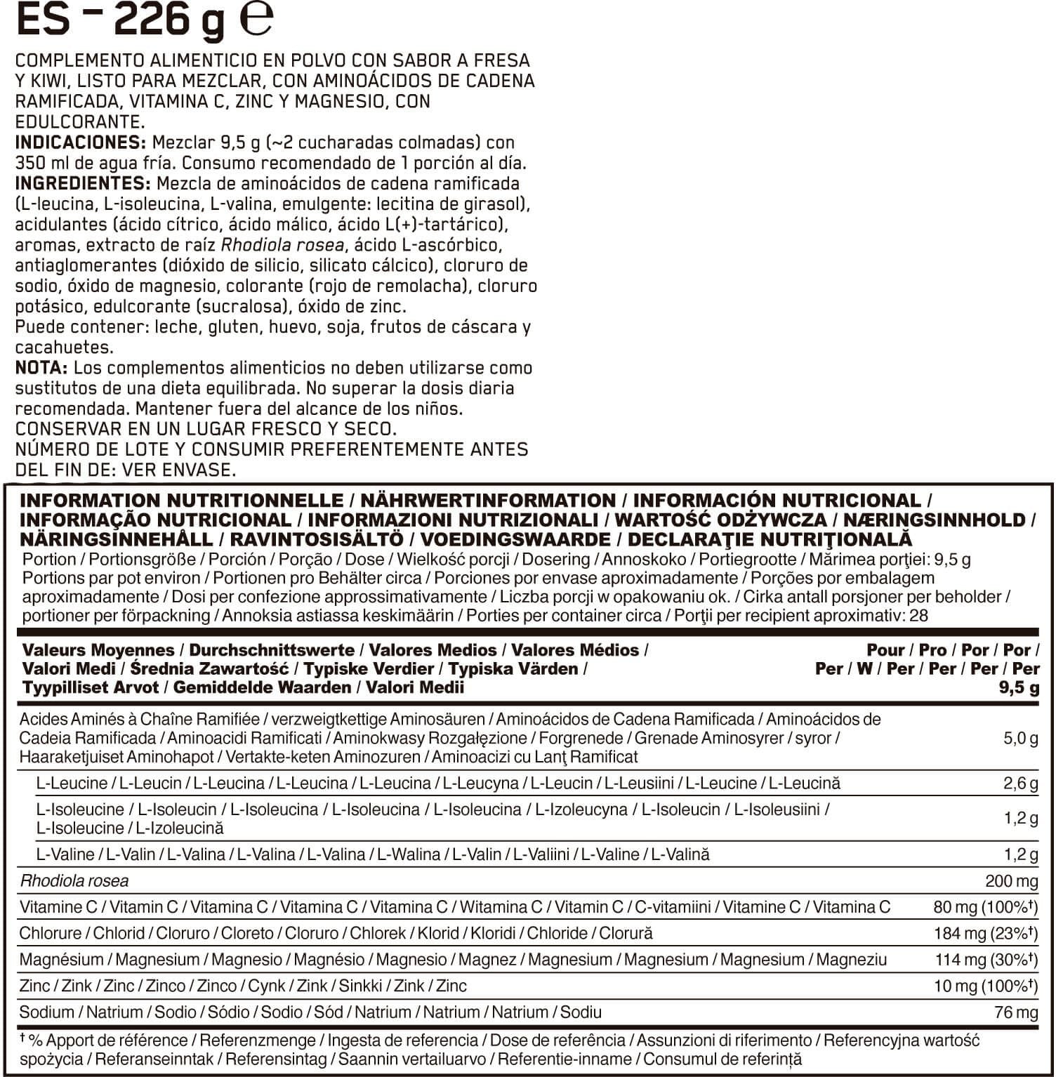 Información nutricional