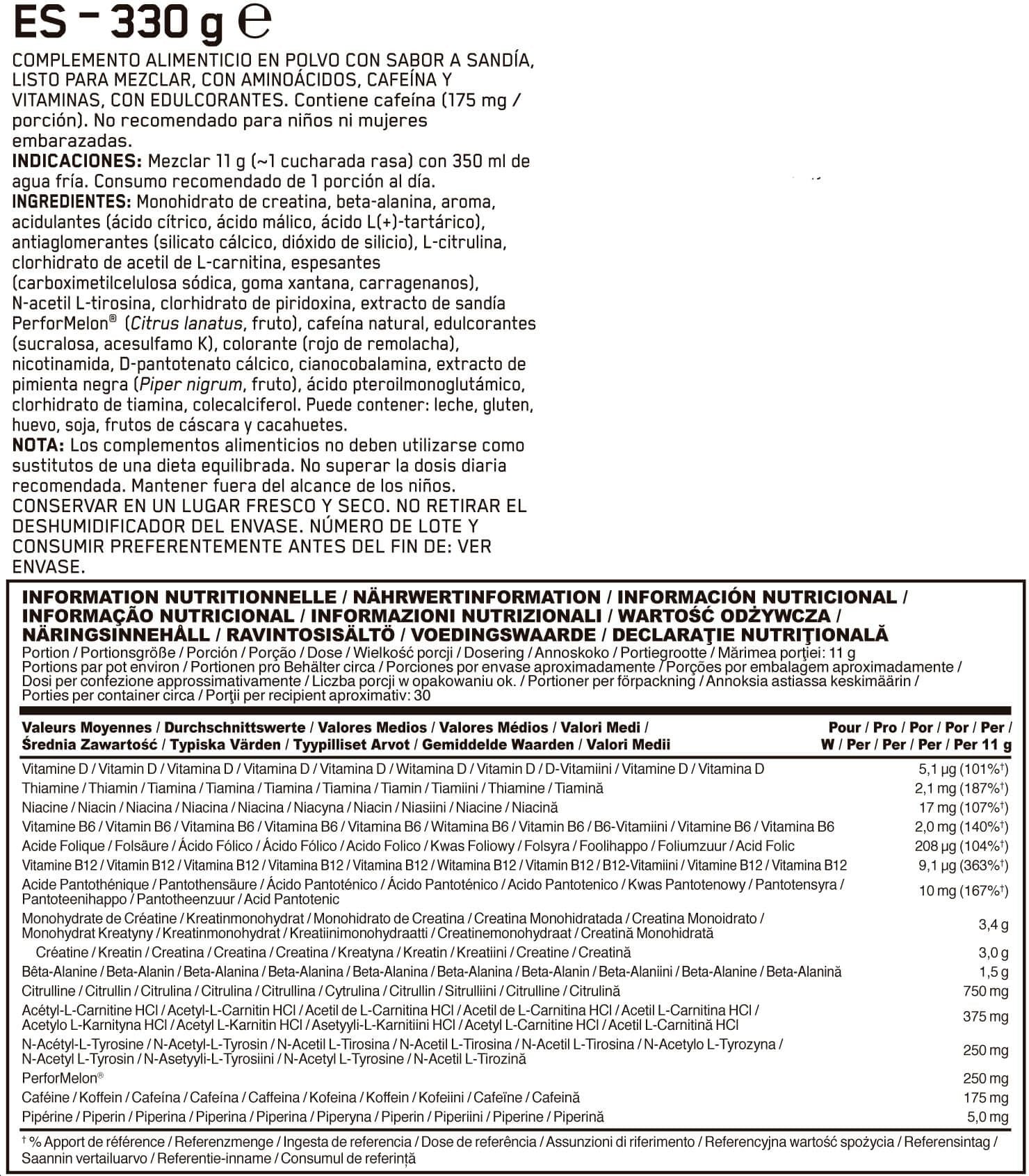 Información nutricional