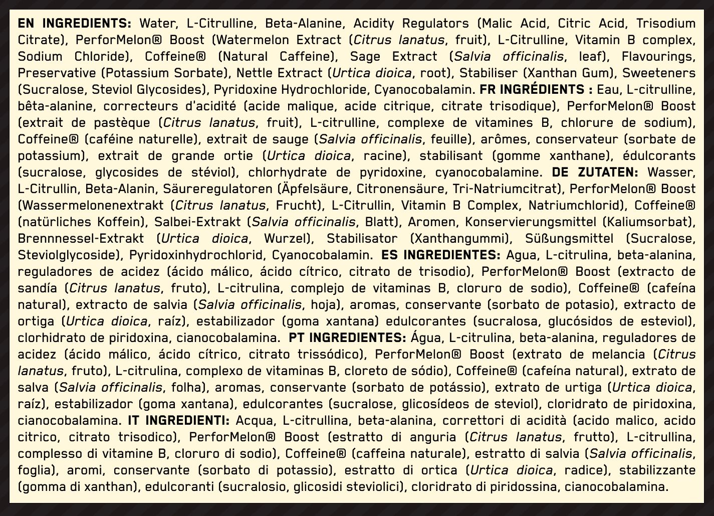 Información nutricional