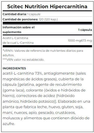 Información nutricional