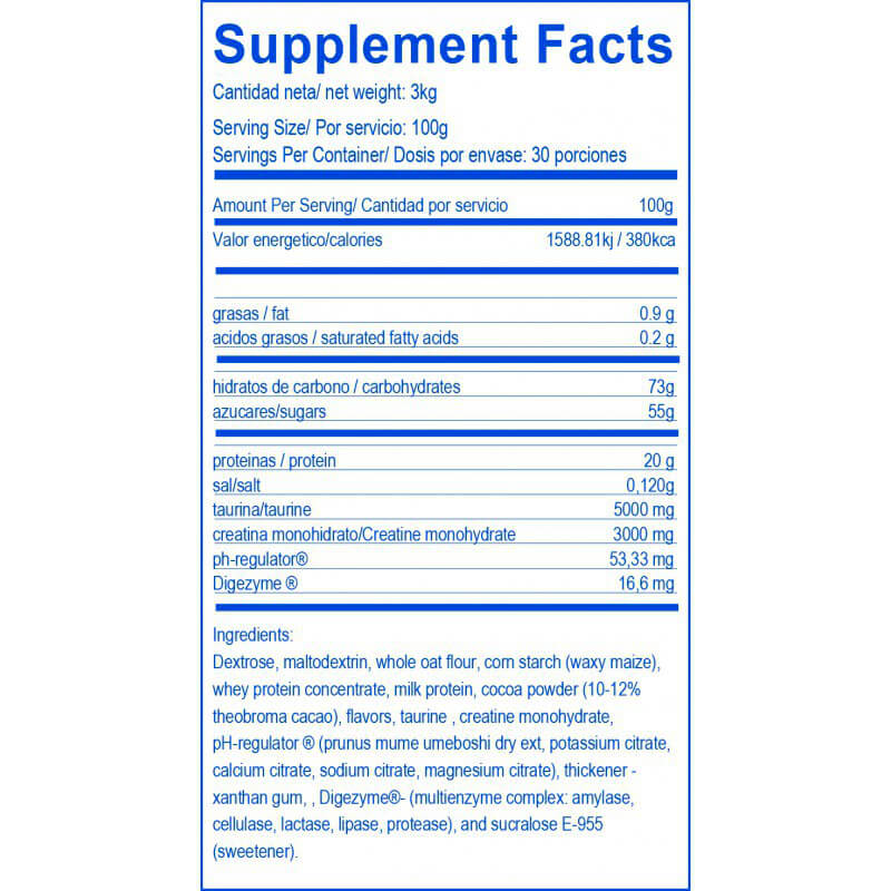 Información nutricional