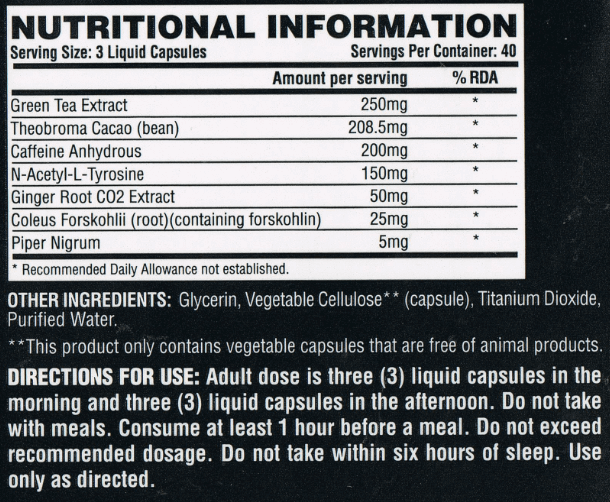 Información nutricional