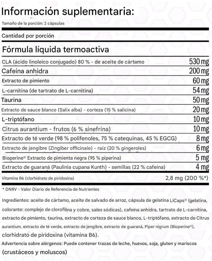 Información nutricional