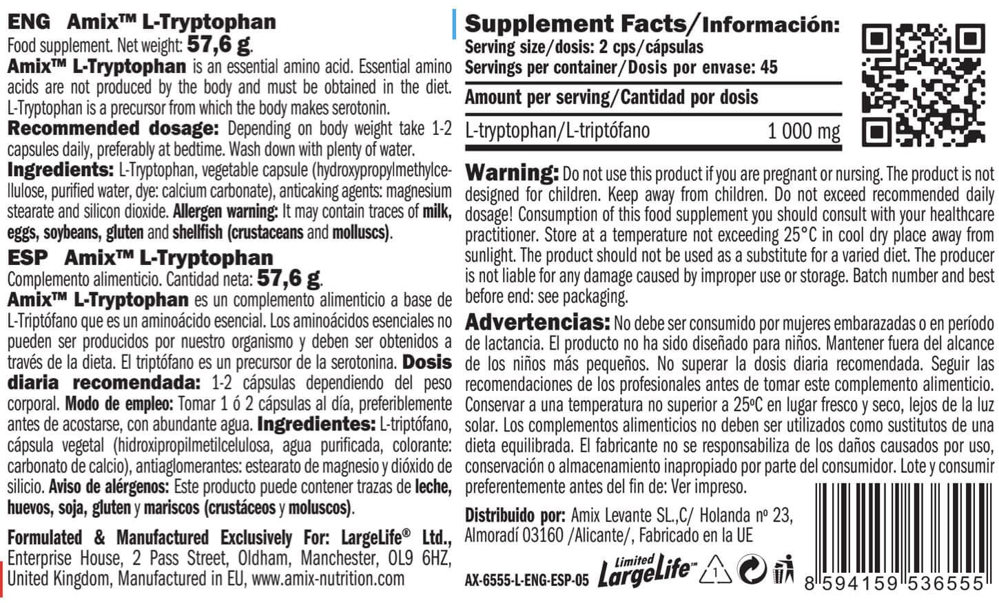 Información nutricional