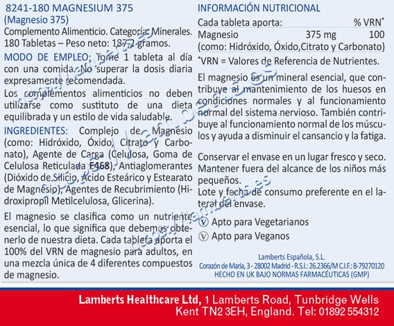 Información nutricional