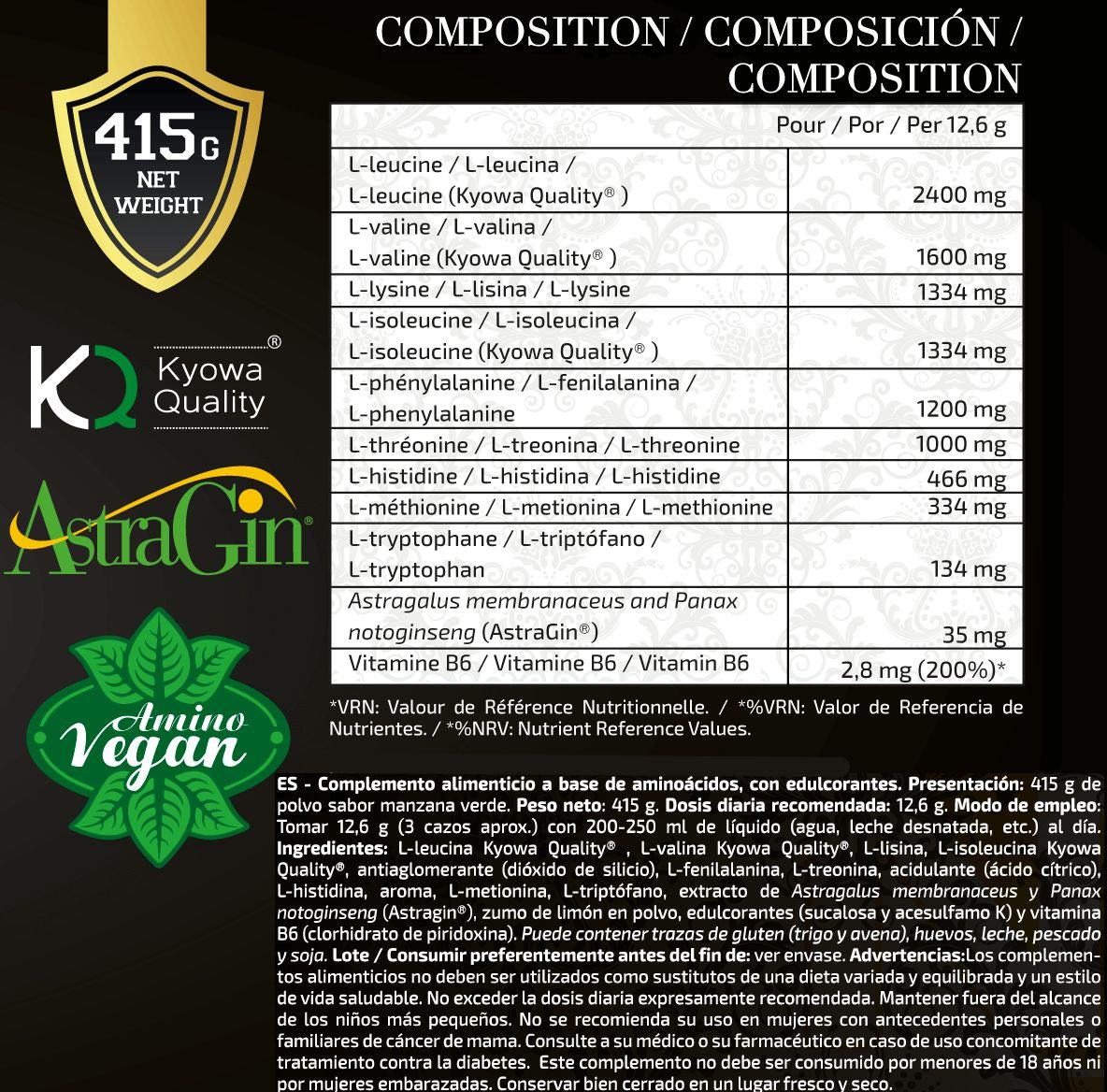 Información nutricional