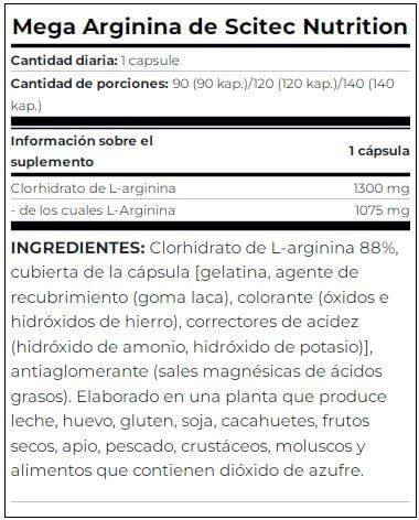 Información nutricional