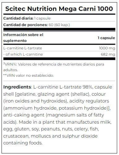 Información nutricional