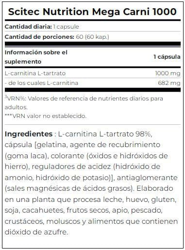 Información nutricional