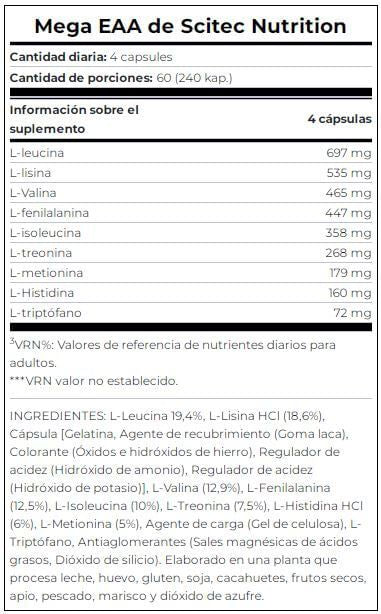 Información nutricional