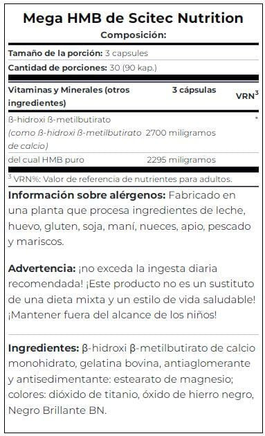 Información nutricional