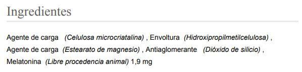 Información nutricional