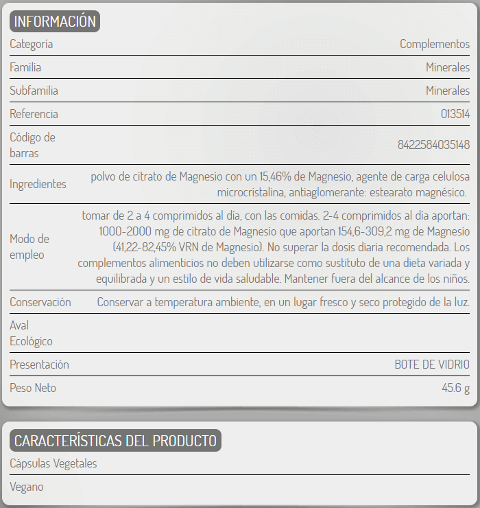 Información nutricional