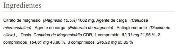 Información nutricional