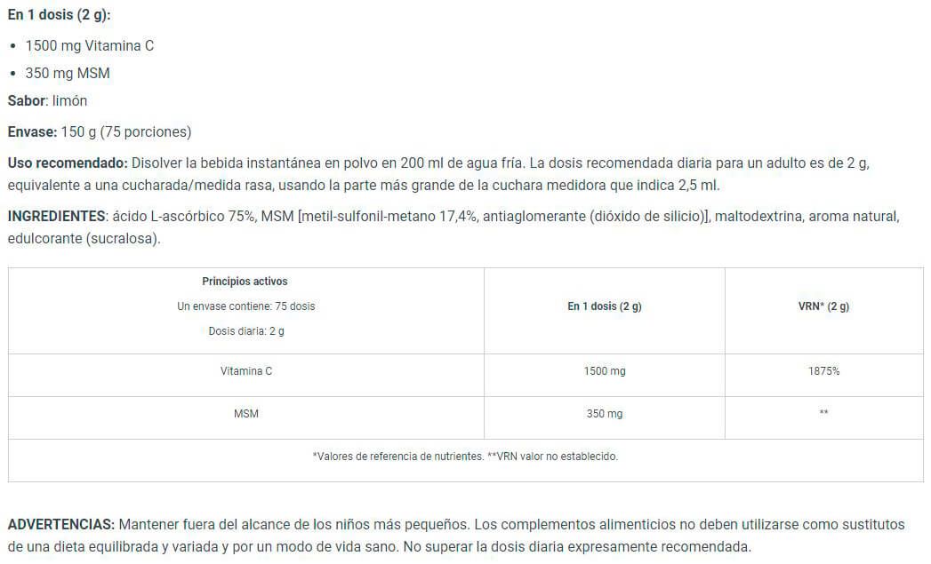 Información nutricional