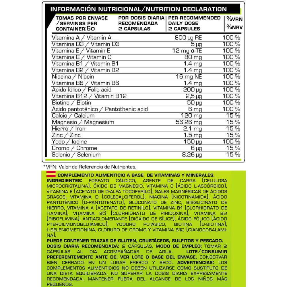 Información nutricional